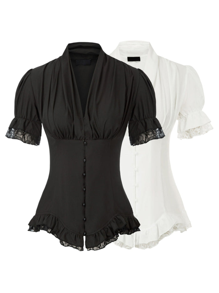 Victorian Gothic Lace Blouse