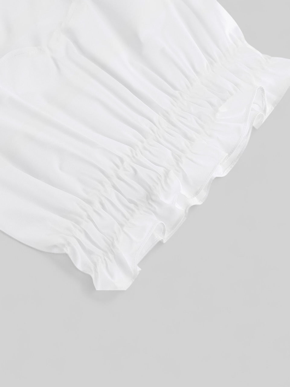 White Puff Sleeve Crop Top – 3 Neckline Variations