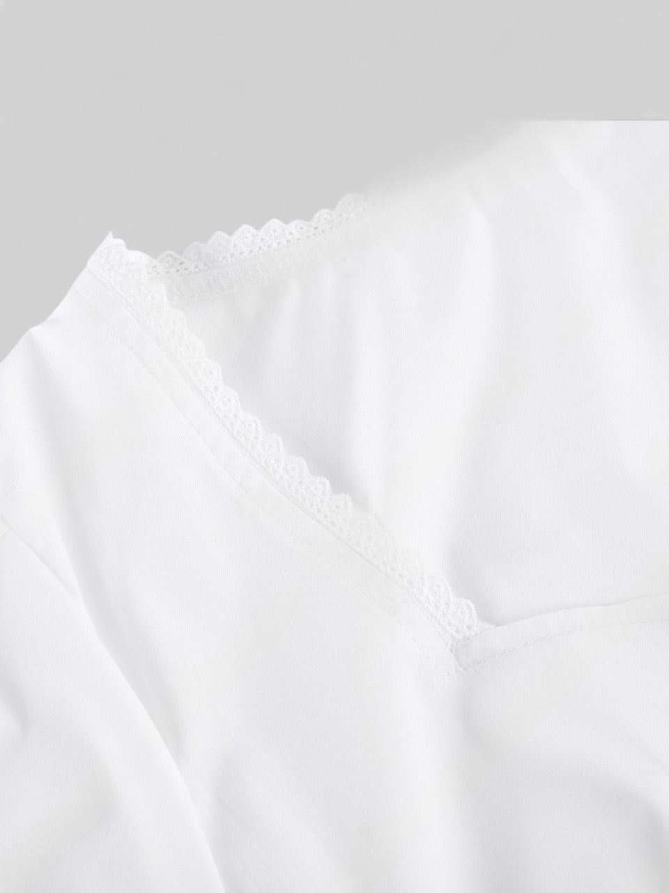 White Puff Sleeve Crop Top – 3 Neckline Variations