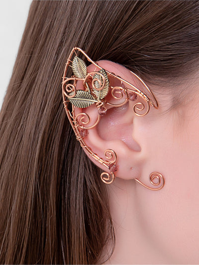 Leaf & Bead Elven Ear Cuffs
