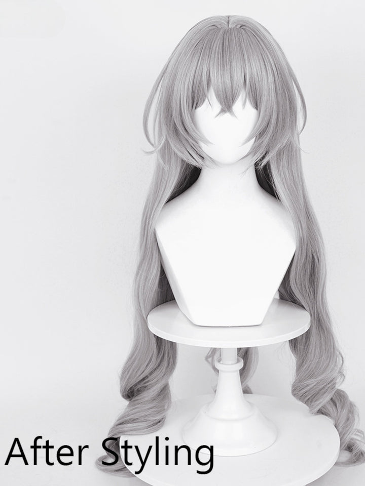 Gray Heat-Resistant Synthetic Wig