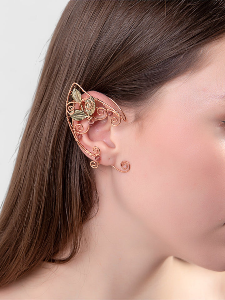 Leaf & Bead Elven Ear Cuffs