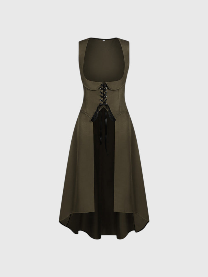 Renaissance Sleeveless Lace-Up Overdress