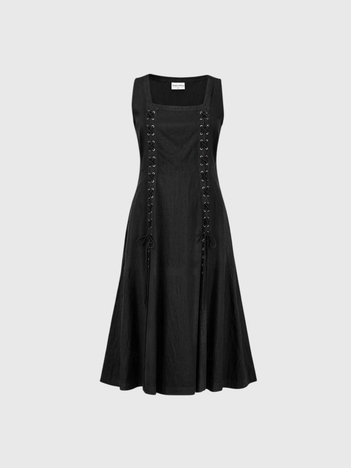 Medieval Renaissance Lace-Up Sleeveless Overdress