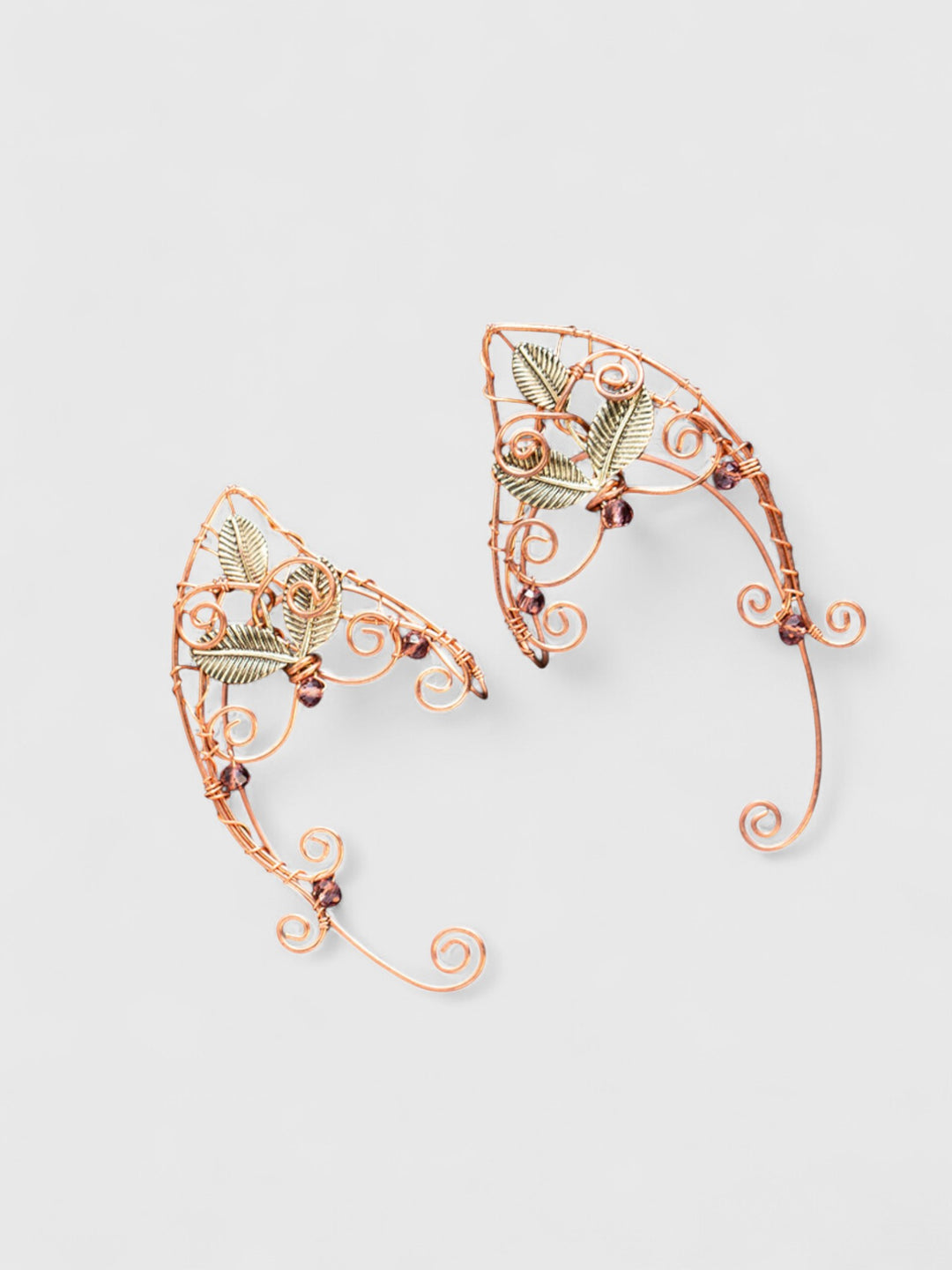 Leaf & Bead Elven Ear Cuffs