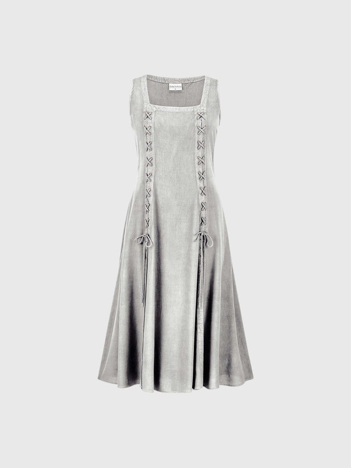 Medieval Renaissance Lace-Up Sleeveless Overdress