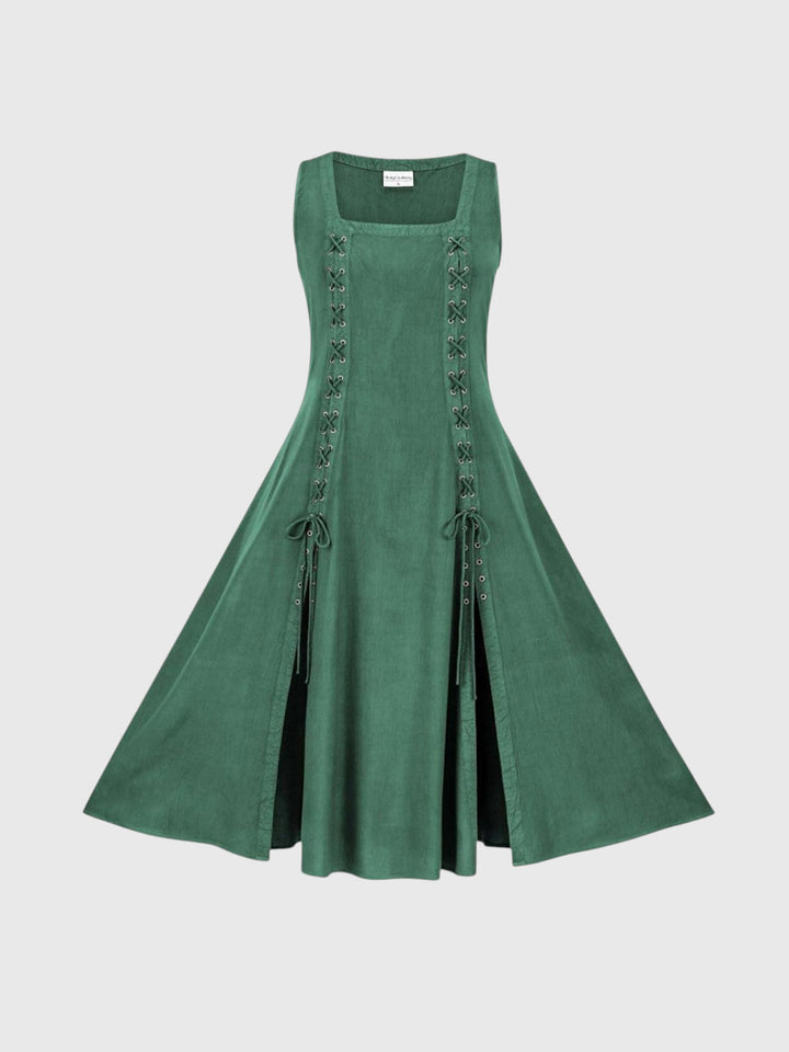 Medieval Renaissance Lace-Up Sleeveless Overdress