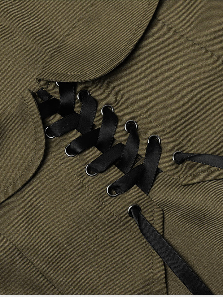 Renaissance Sleeveless Lace-Up Overdress