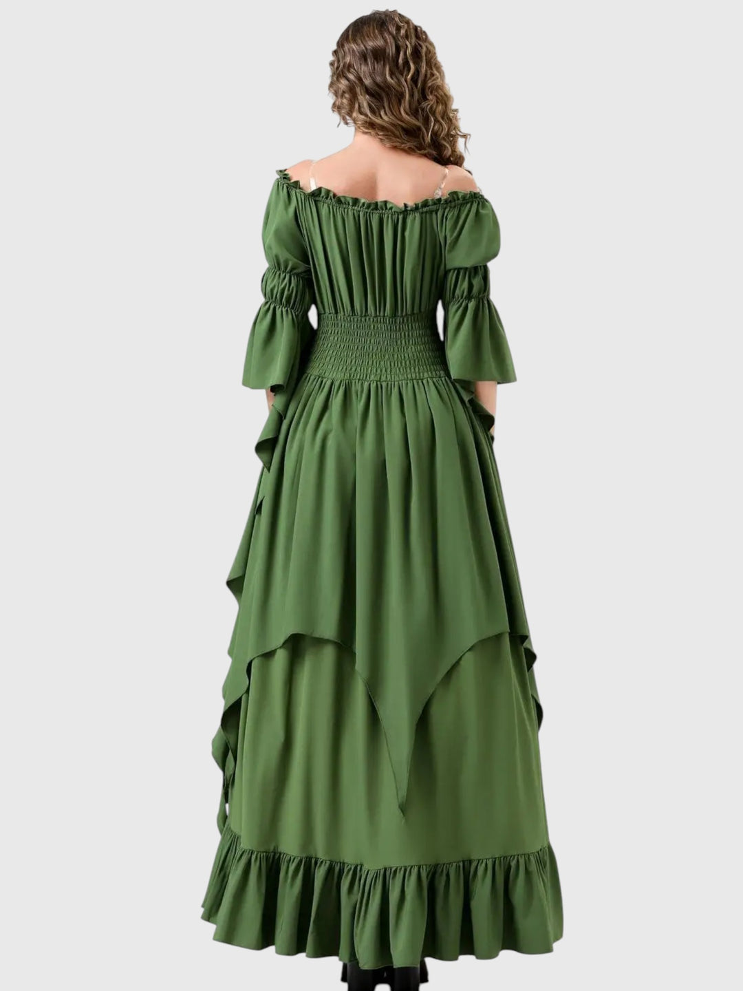 Renaissance Off-Shoulder Smocked Waist Maxi Dress