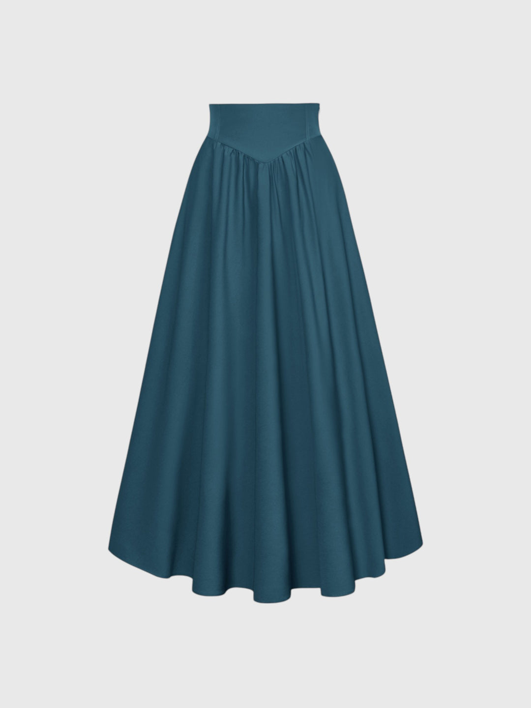 Blue Vintage High Waist Swing Maxi Skirt