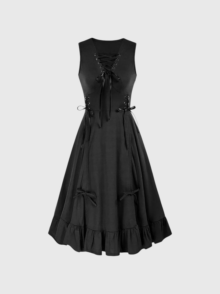 Sleeveless Renaissance Lace-Up Overdress