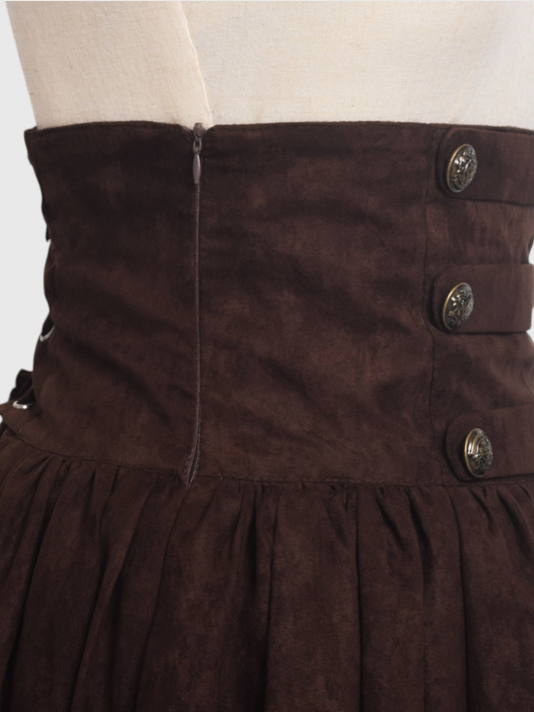 High Waist Faux Suede Maxi Skirt