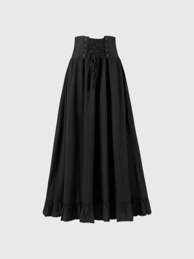 High-Waisted Pleated Maxi Skirt