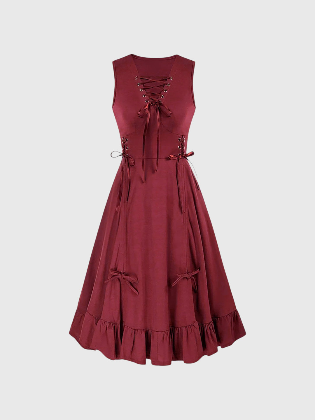 Sleeveless Renaissance Lace-Up Overdress