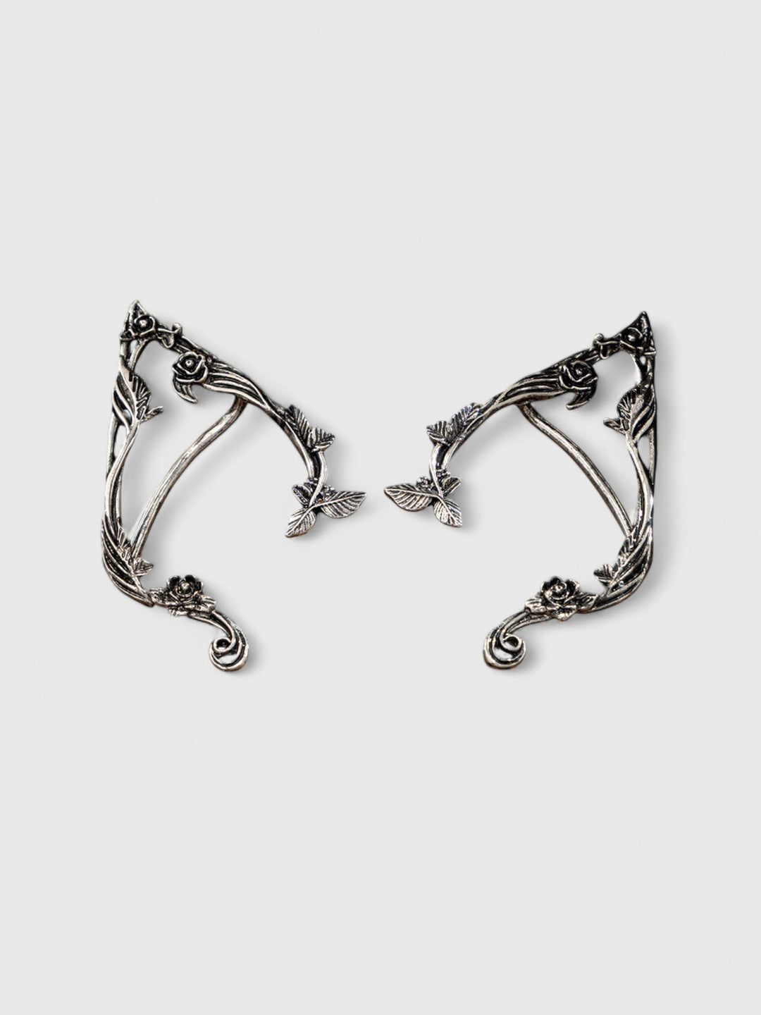 Floral Metal Ear Cuffs – Gold & Silver