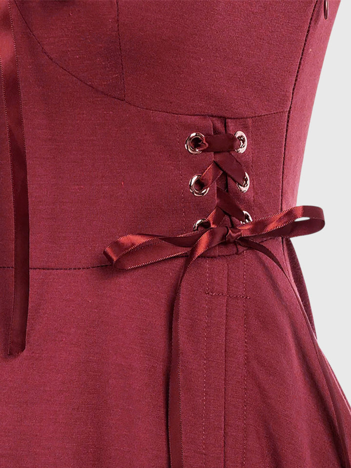 Sleeveless Renaissance Lace-Up Overdress