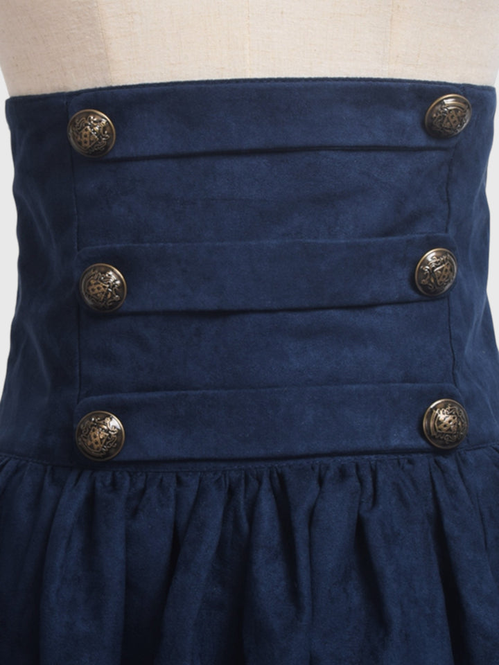 High Waist Faux Suede Maxi Skirt