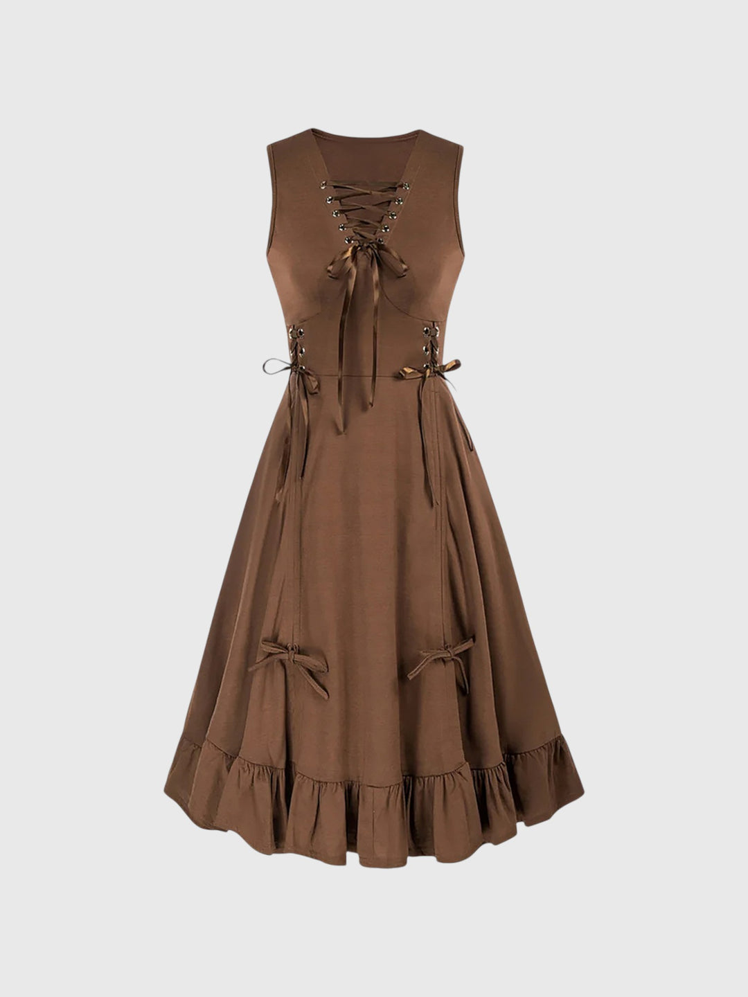 Sleeveless Renaissance Lace-Up Overdress