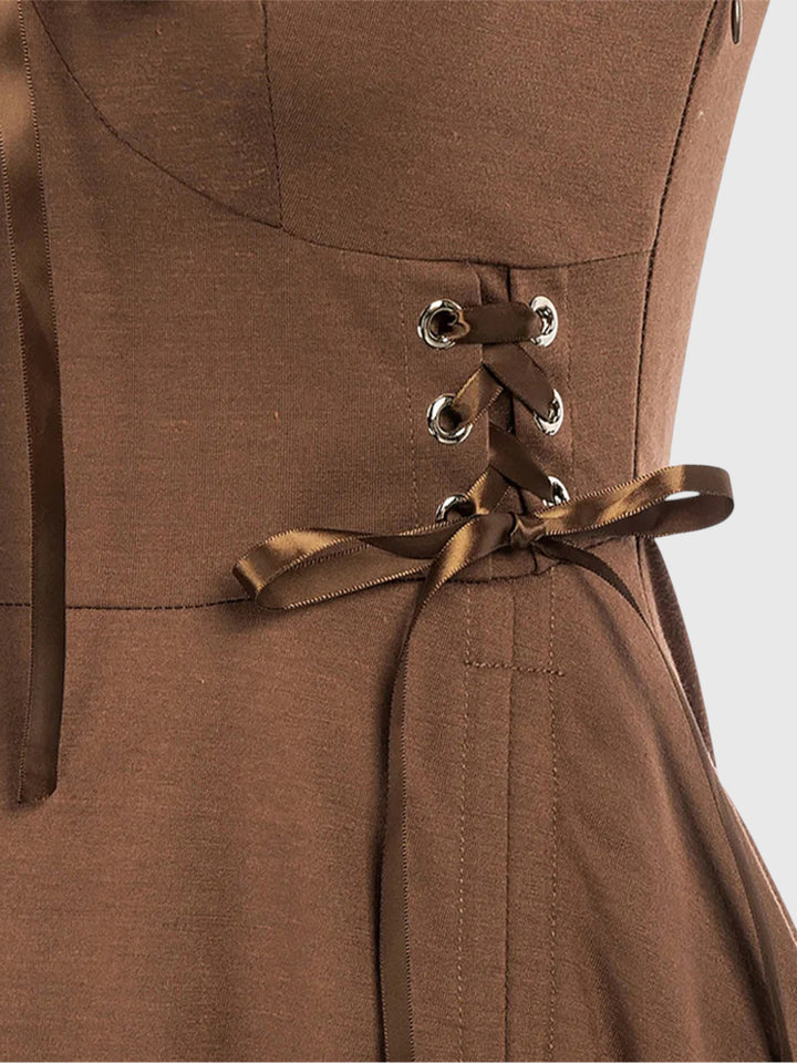 Sleeveless Renaissance Lace-Up Overdress