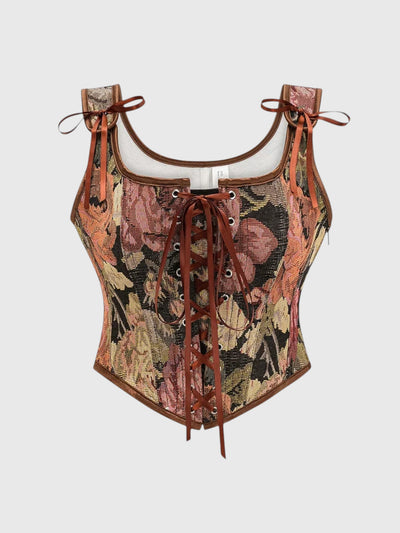 Autumn Tapestry Floral Corset