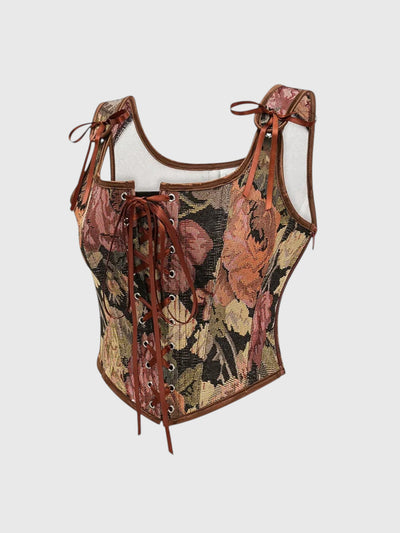 Autumn Tapestry Floral Corset