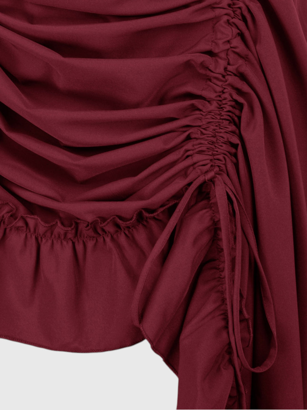 Red Ruffle A-Line Skirt