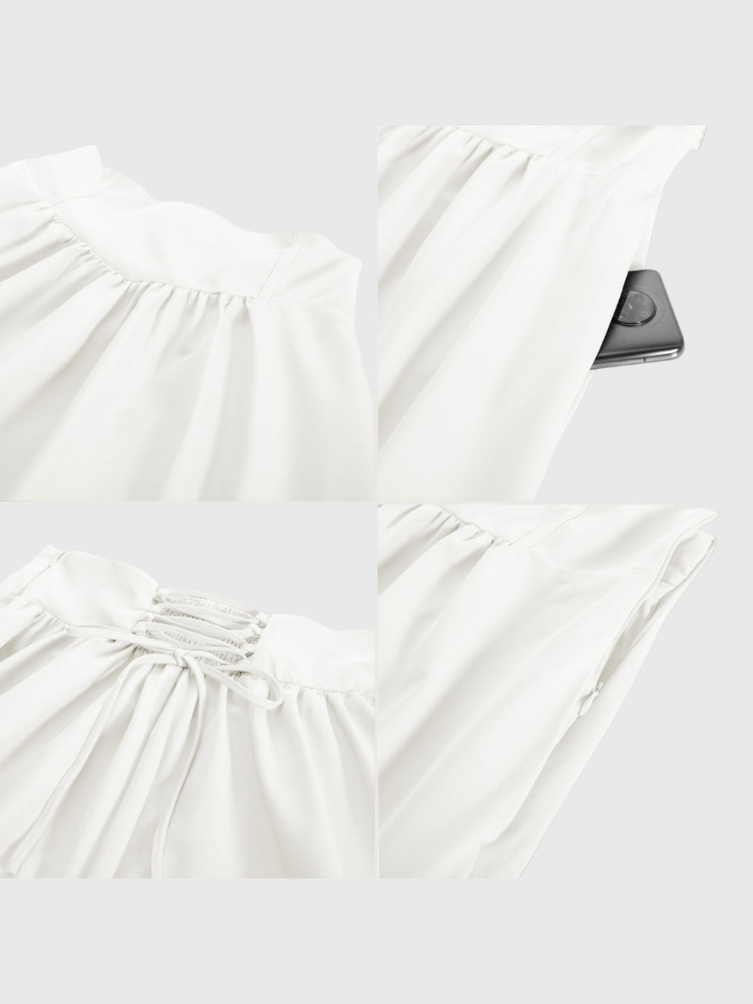 White Vintage High Waist Swing Maxi Skirt