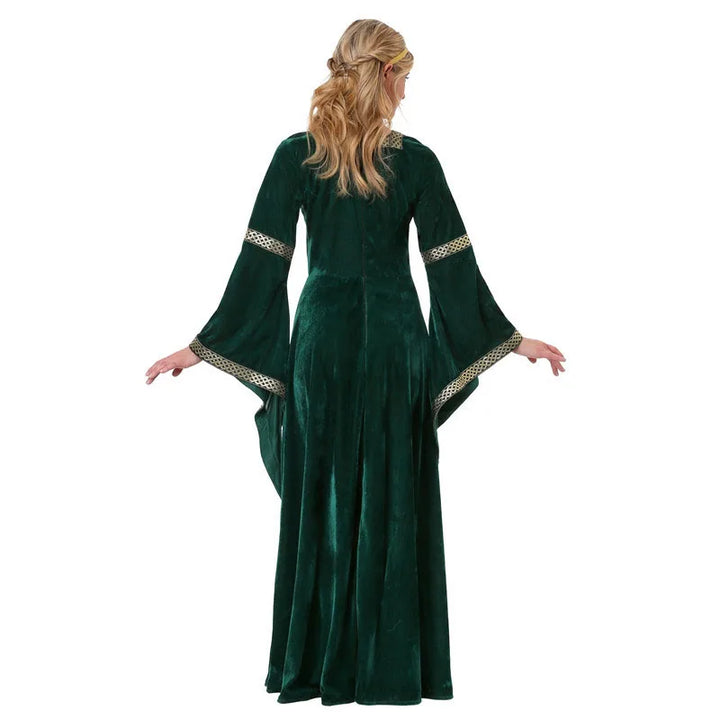 Halloween European Medieval Vintage Court Queen Cosplay Dress  Adult Greek Princess Queen Costume  M-2XL