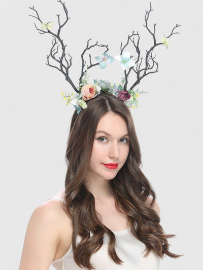 Floral Antler Headband