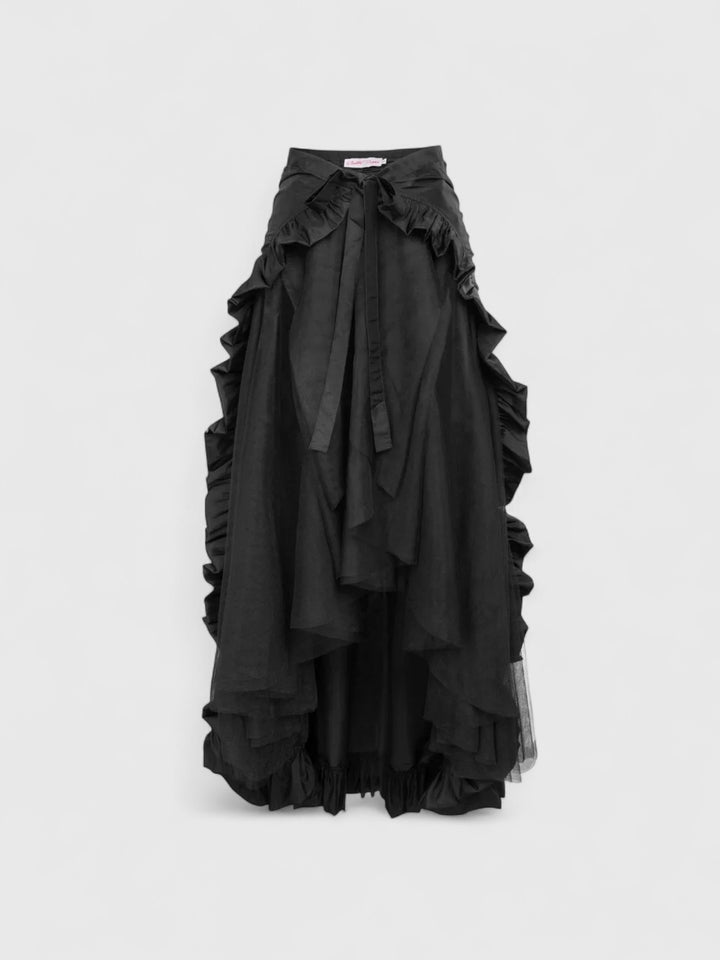 Gothic Ruffled Maxi Skirt
