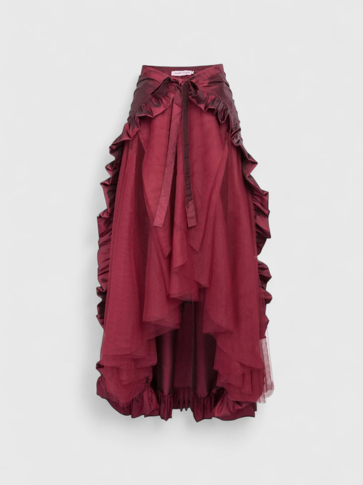 Gothic Ruffled Maxi Skirt