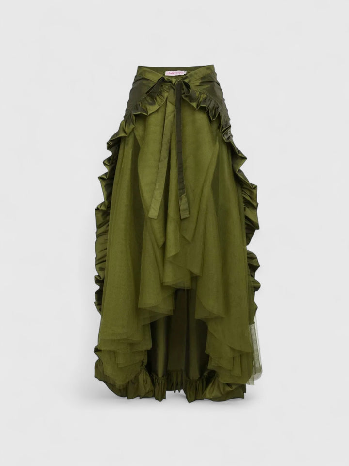 Gothic Ruffled Maxi Skirt