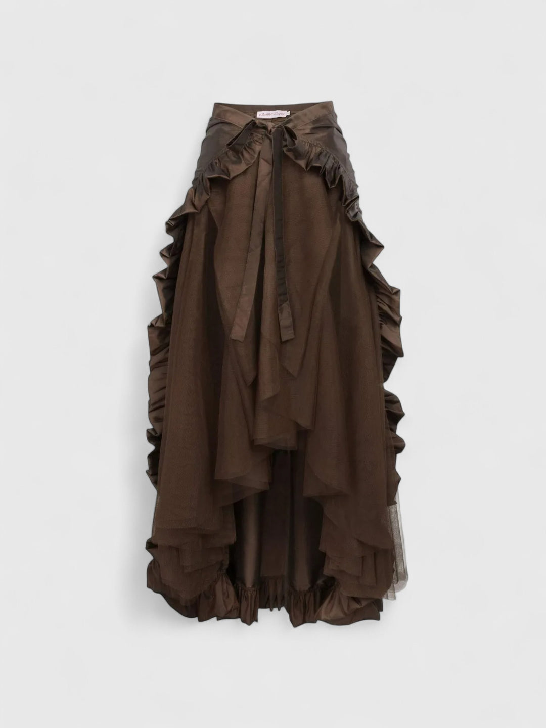 Gothic Ruffled Maxi Skirt