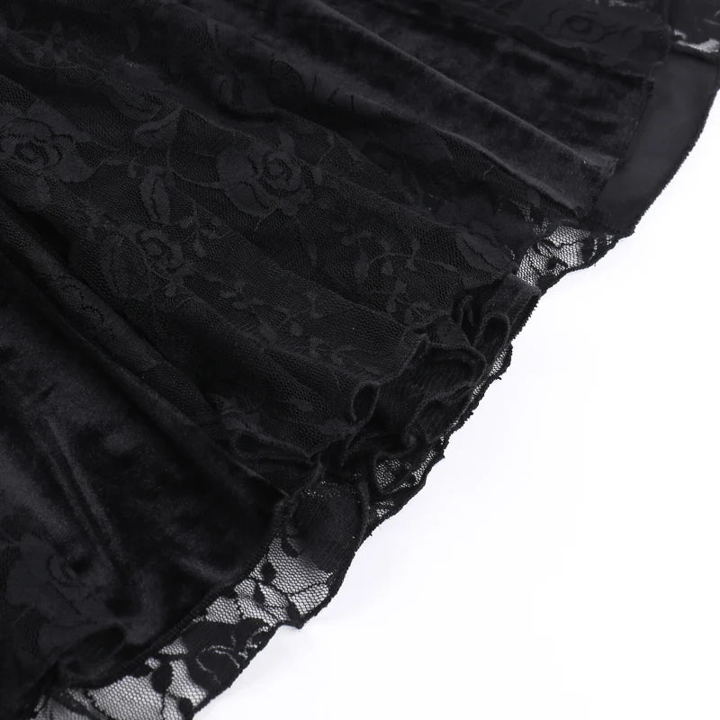 Lace and Velvet Requiem Dress