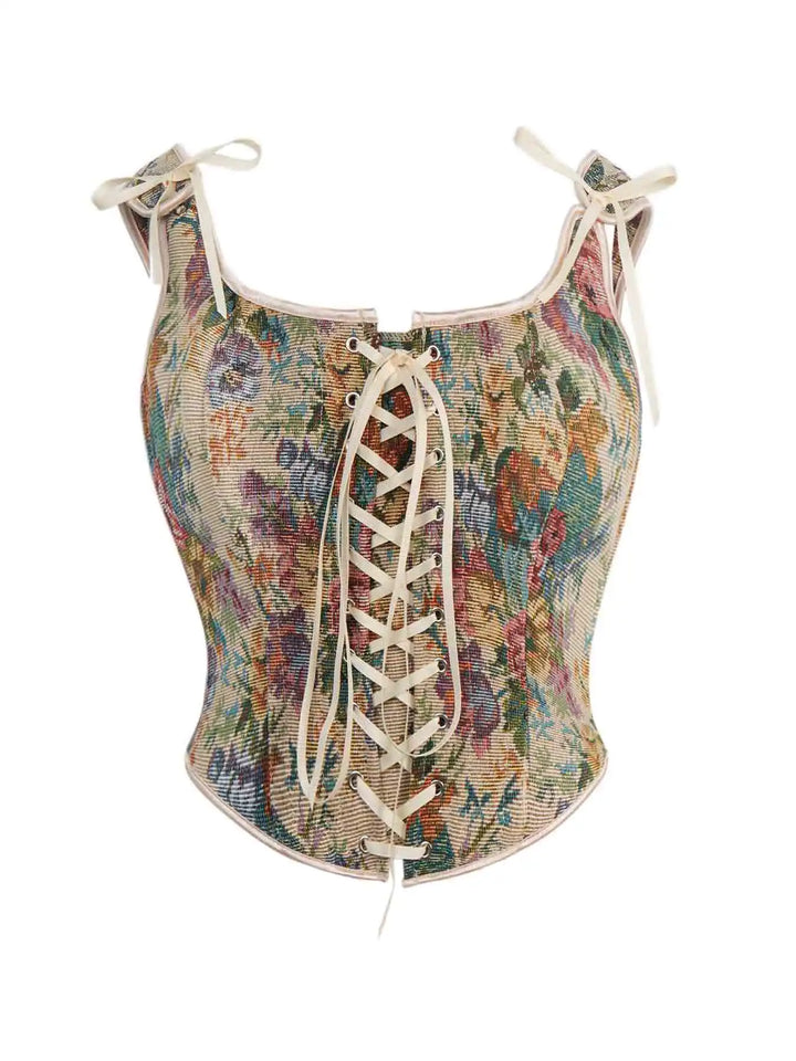 New European and American corset Christmas Jacquard Fishbone Corset gathered waist and abdomen palace body shaping coat.