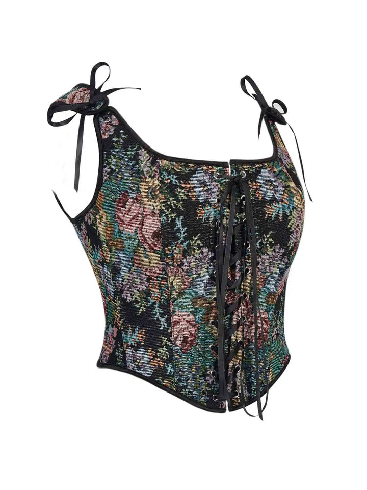 New European and American corset Christmas Jacquard Fishbone Corset gathered waist and abdomen palace body shaping coat.