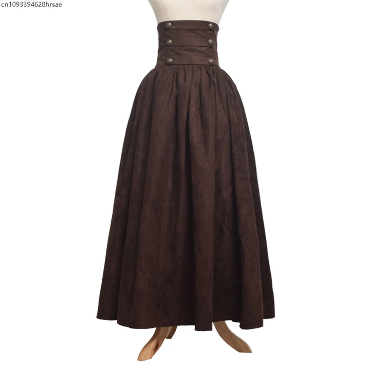 Women Renaissance Skirt Steampunk Vintage Lolita Gothic Victorian Empire High Waist Walking Skirts