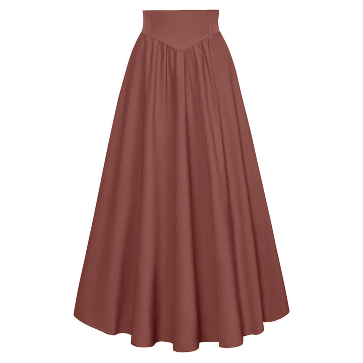 SD Women Renaissance Maxi Skirt Elastic High Waist Swing Skirt With Pockets