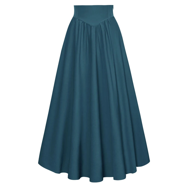 SD Women Renaissance Maxi Skirt Elastic High Waist Swing Skirt With Pockets