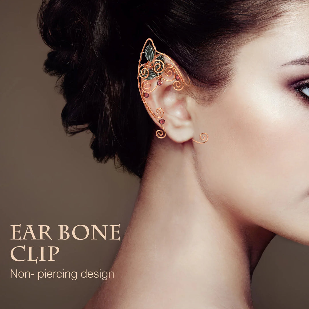 Leaf & Bead Elven Ear Cuffs