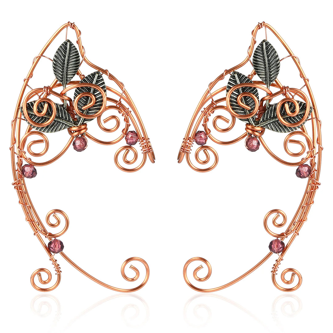 Leaf & Bead Elven Ear Cuffs