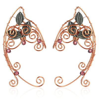 Leaf & Bead Elven Ear Cuffs