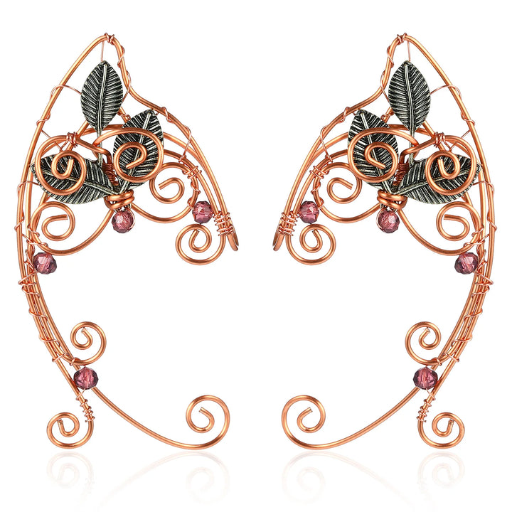 Leaf & Bead Elven Ear Cuffs