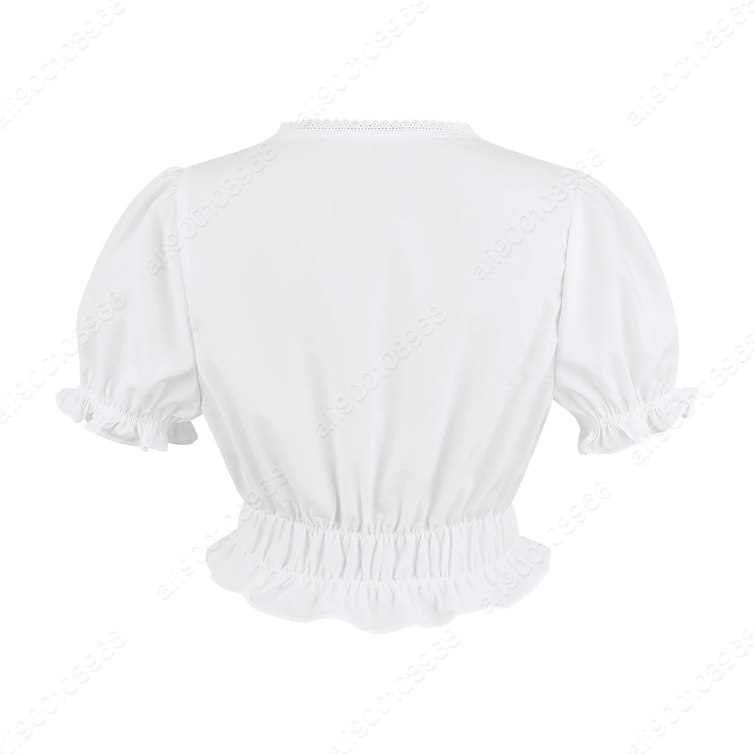 Women Medieval Blouse White Off The Shoulder Tops Pirate Shirt Renaissance Blouse Short Sleeve Shirts