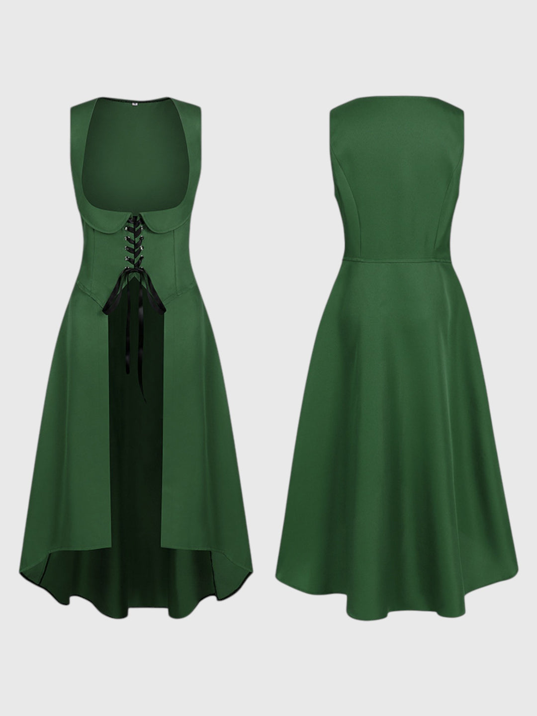 Renaissance Sleeveless Lace-Up Overdress