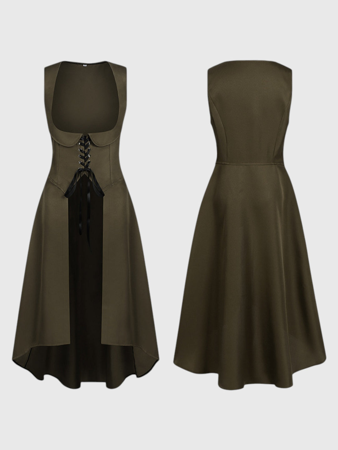 Renaissance Sleeveless Lace-Up Overdress