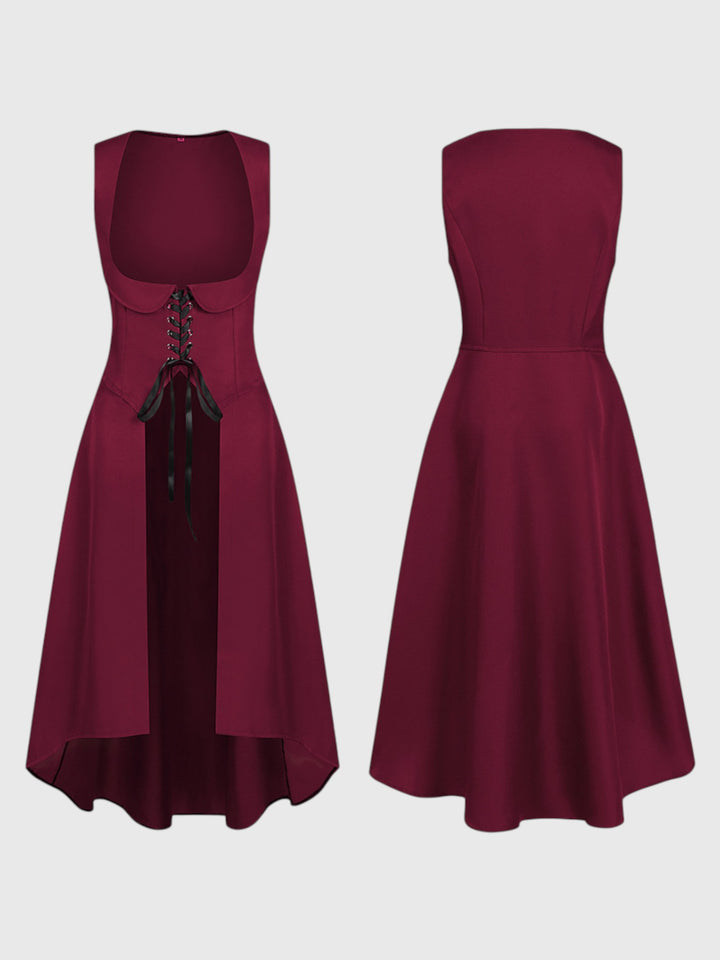 Renaissance Sleeveless Lace-Up Overdress
