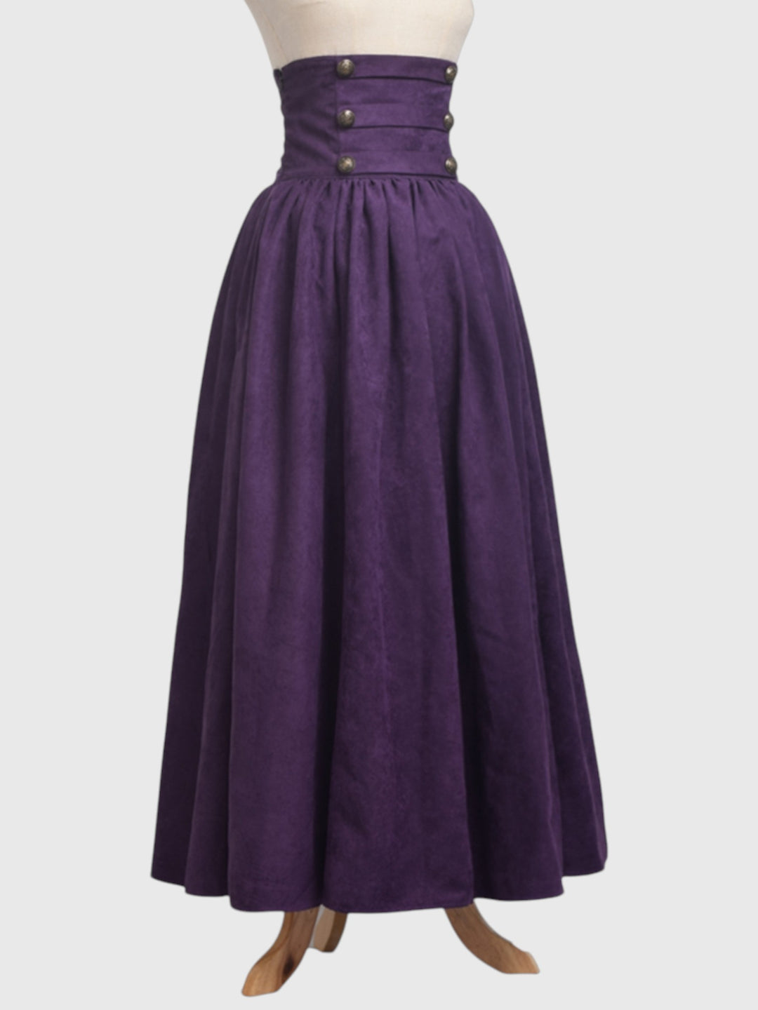 High Waist Faux Suede Maxi Skirt