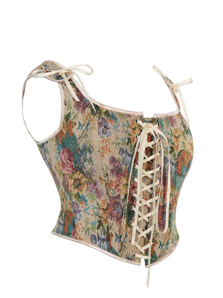 New European and American corset Christmas Jacquard Fishbone Corset gathered waist and abdomen palace body shaping coat.