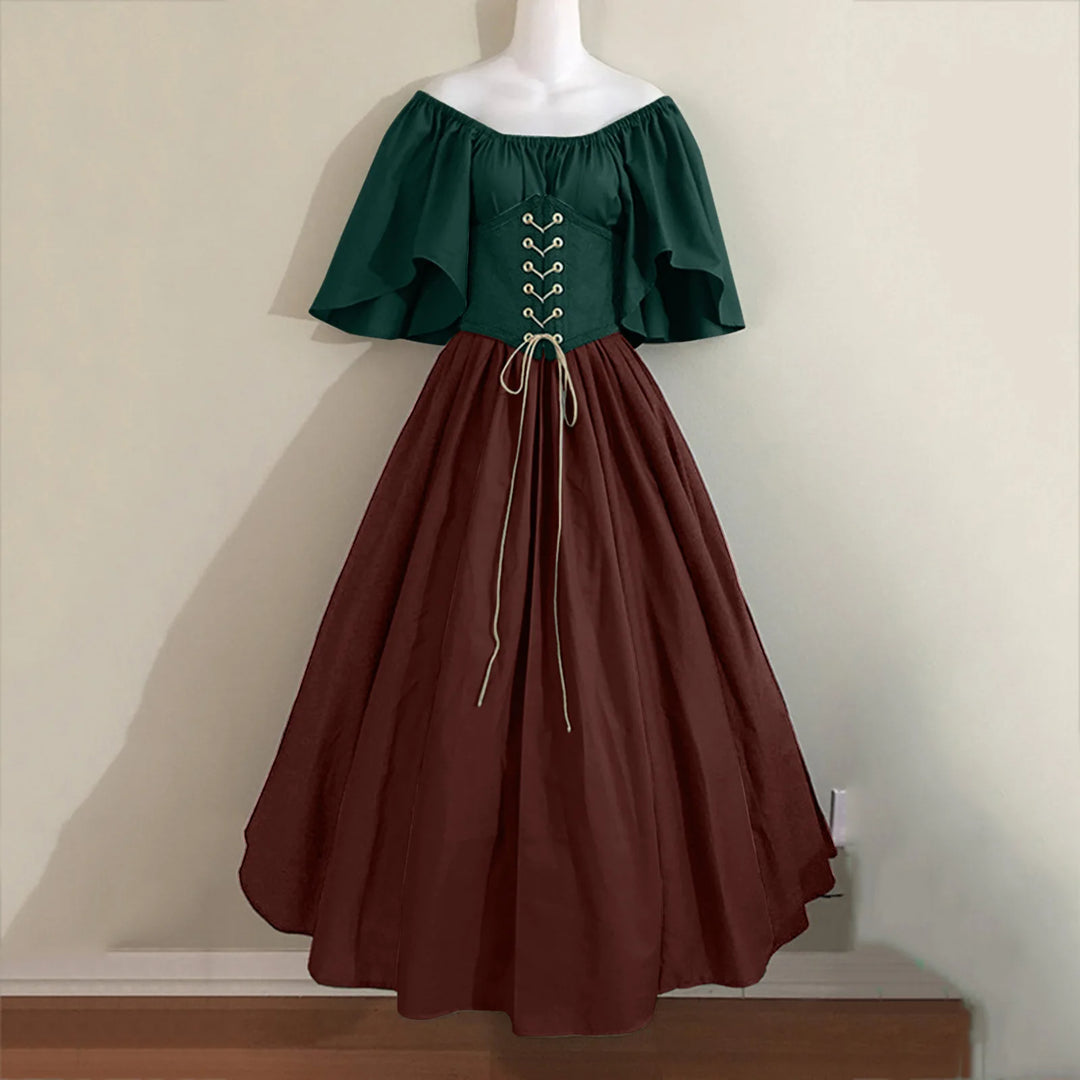 Chemise Corset Dress Renaissance Costume Fairy Elf Costume Halloween Women Medieval Gown Robe Puff Sleeves Elven For Adult 5XL
